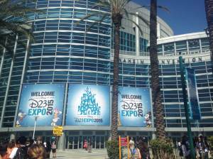 Our view of the Anaheim Convention Center as we made our way in.
